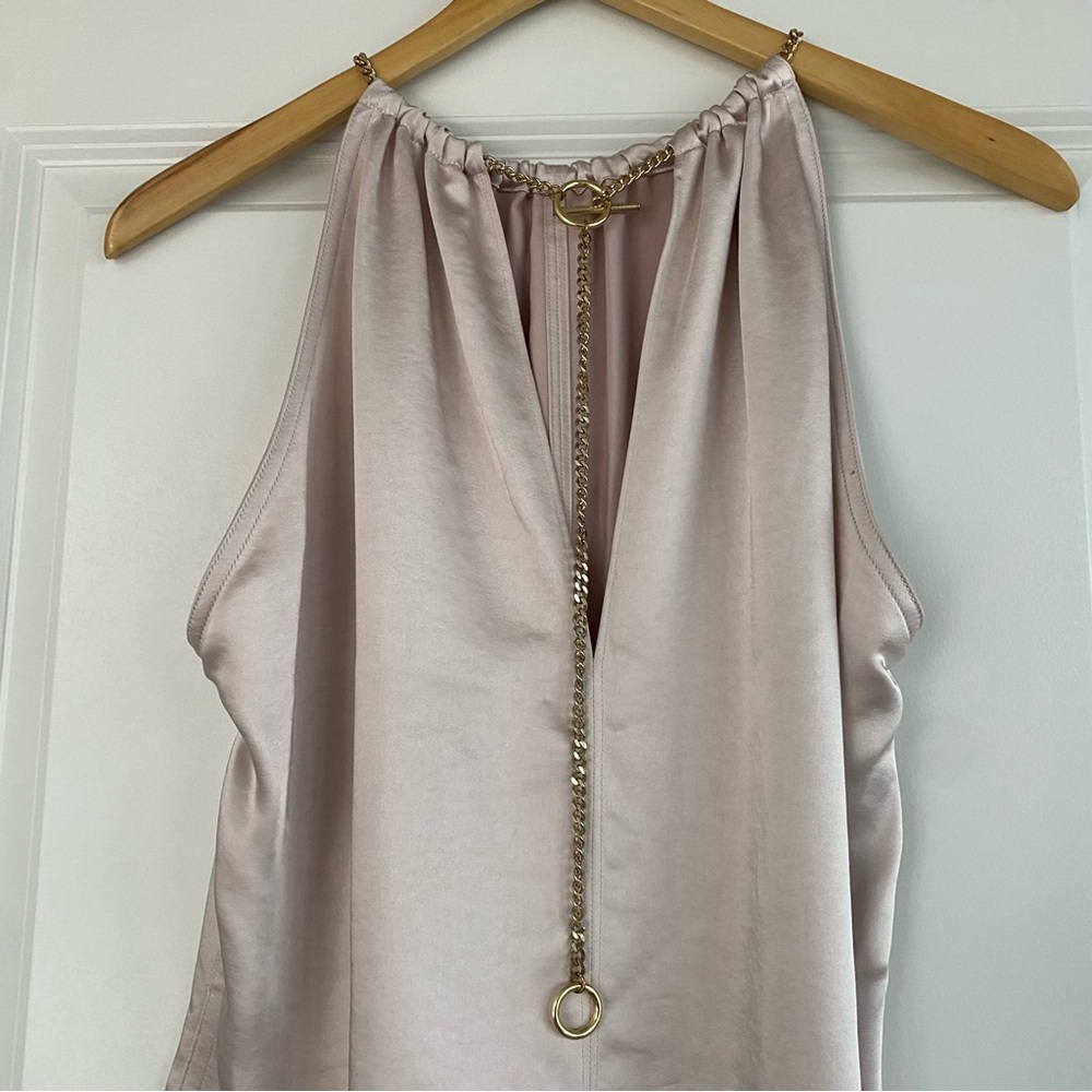 ALC Satin Chain drop detail Neck Top size 2